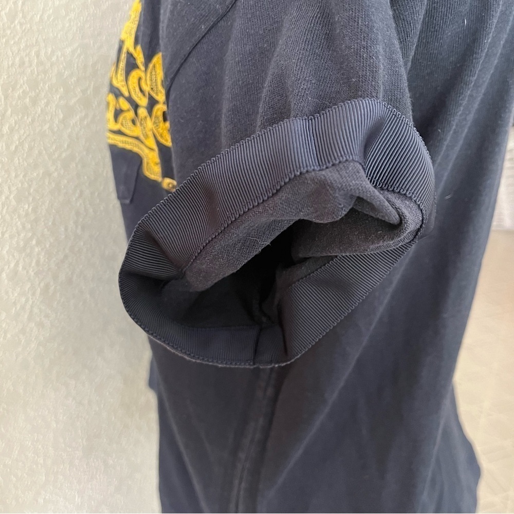 SACAI sz 1 S Navy Blue Short Sleeve Tshirt Tee Paradise Garage Side Zippers - Picture 7 of 14